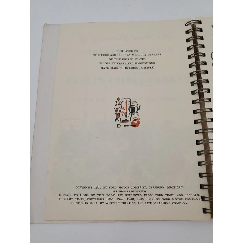 The Ford Treasury Of Favorite Recipes from Famous Eating Places - 1950